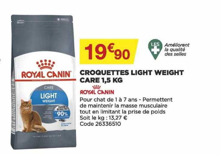 croquettes light weight care 1,5 kg royal canin