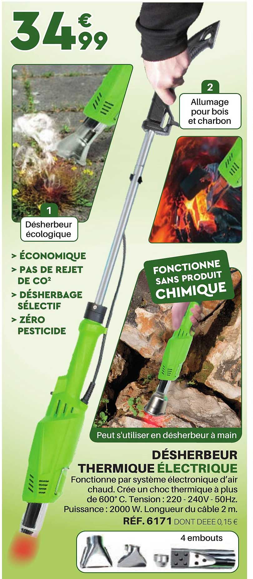 désherbeur thermique électrique