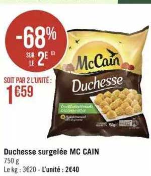 Duchesse Surgelée Mc Cain
