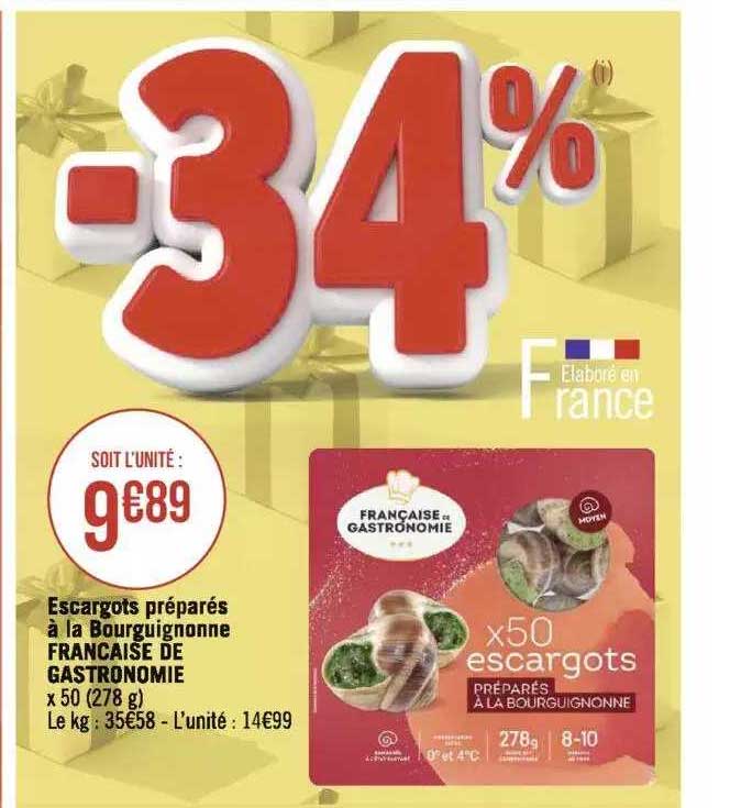 escargots préparés à la bourguignonne française de gastronomie