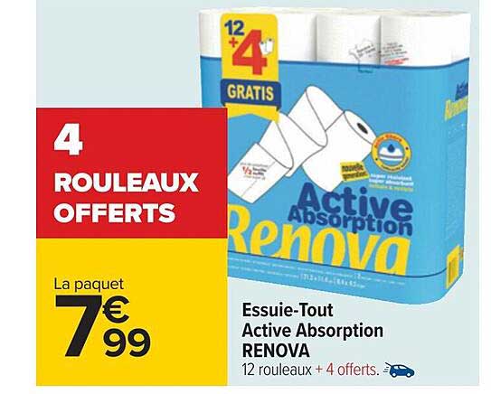 essuie-tout active absorption renova