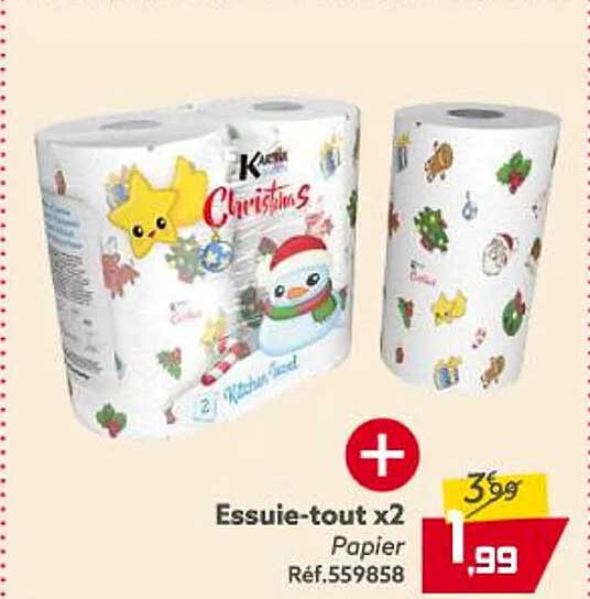 essuie-tout x2 papier