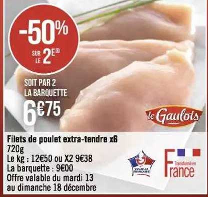 Filets De Poulet Extra-tendre X6