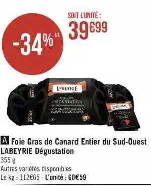 foie gras de canard entier du sud-ouest labeyrie dégustation
