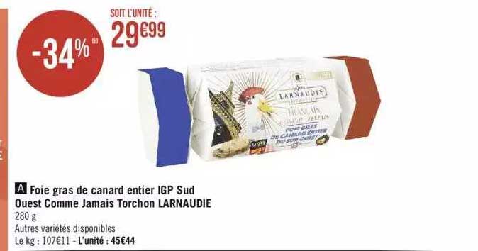 foie gras de canard entier igp sud ouest comme jamais torchon larnaudie