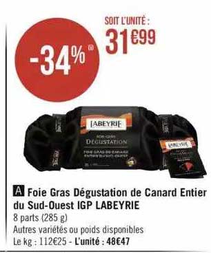 foie gras dégustation de canard entier du sud-ouest igp labeyrie
