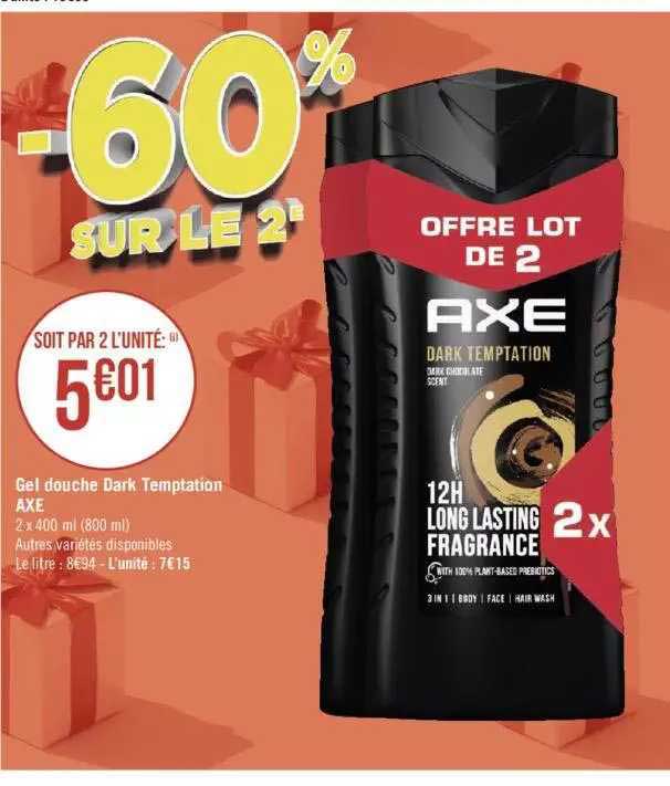 gel douche dark temptation axe