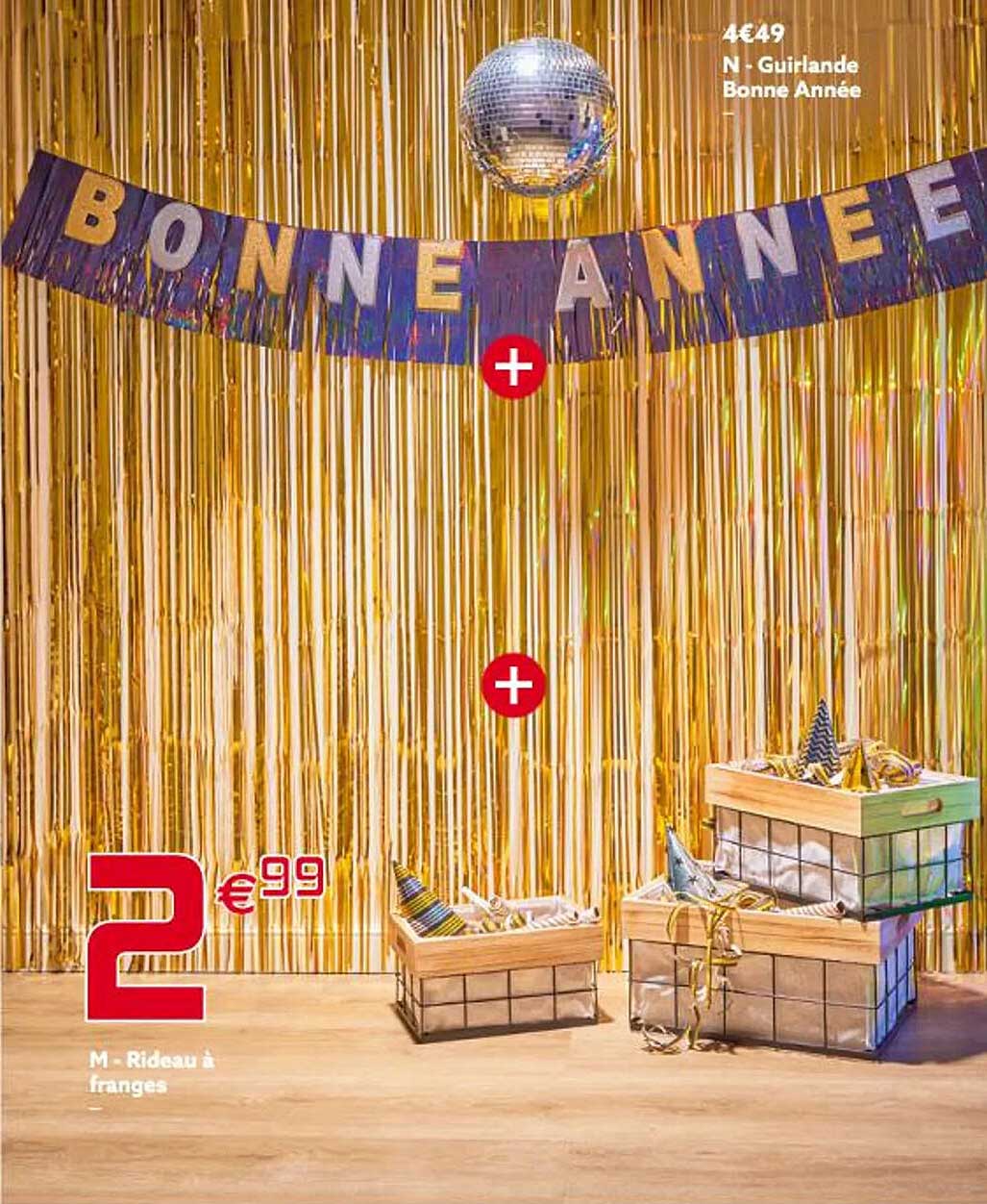 guirlande bonne année ou rideau à franges