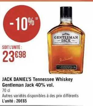 jack daniel's tennessee whiskey gentleman jack 40% vol.