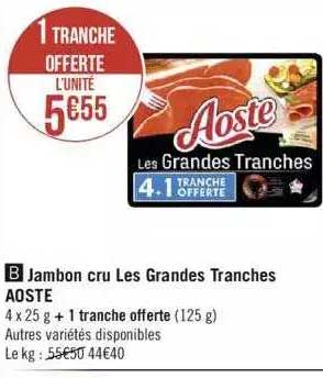 Jambon Cru Les Grandes Tranches Aoste