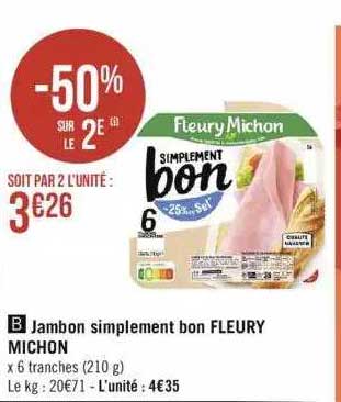 jambon simplement bon fleury michon