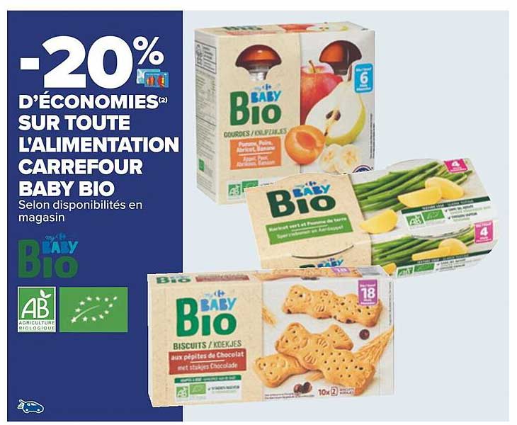 L'alimentation Carrefour Baby Bio