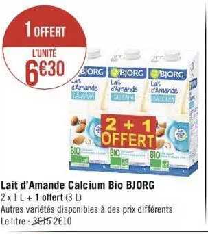 lait d'amande calcium bio bjorg