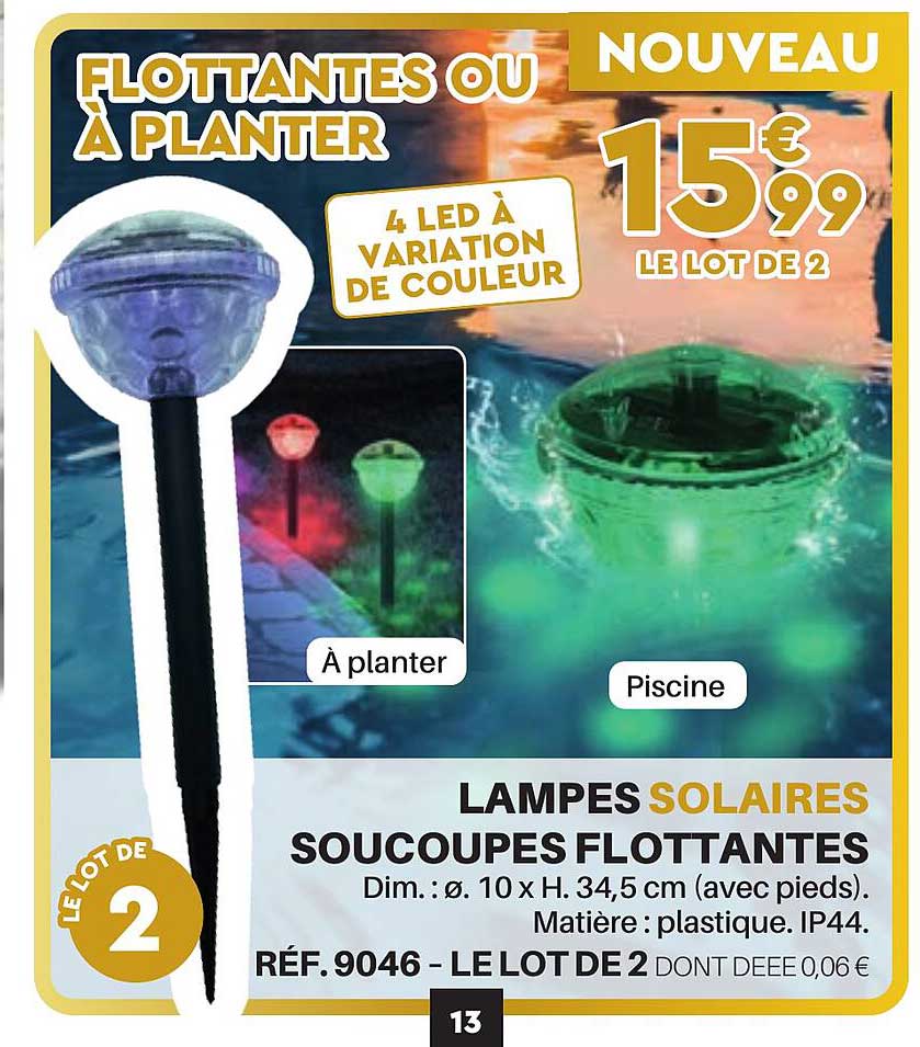 lampes solaires soucoupes flottantes
