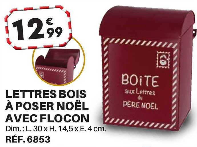 Lettres Bois à Poser Noël Avec Flocon