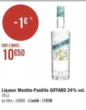 liqueur menthe-pastille giffard 24% vol.