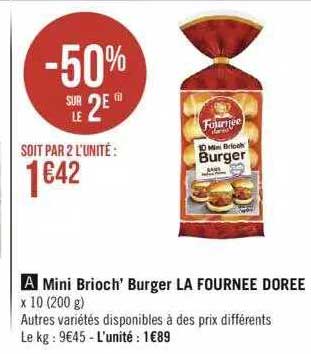 mini brioch' burger la fournée dorée