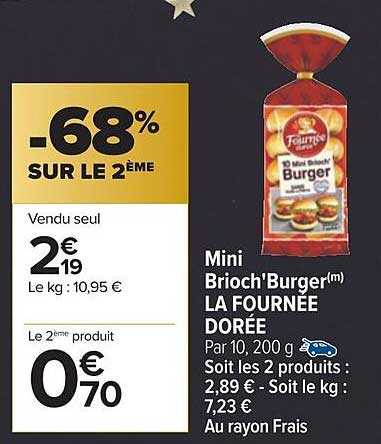 mini brioch'burger la fournée dorée