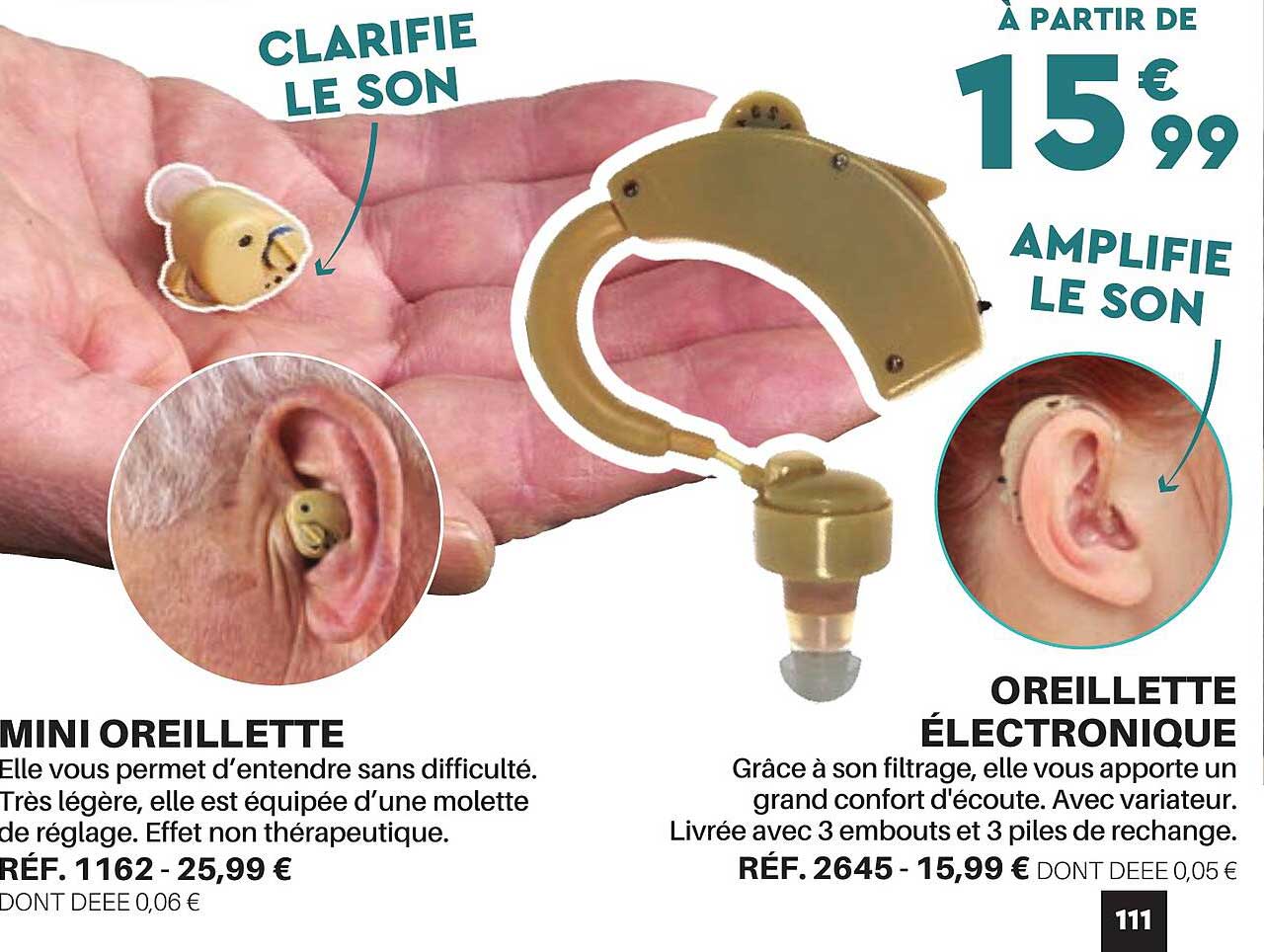 mini oreillette ou oreillette électronique
