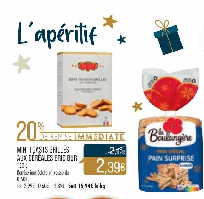 mini toasts grillés aux céréales eric bur