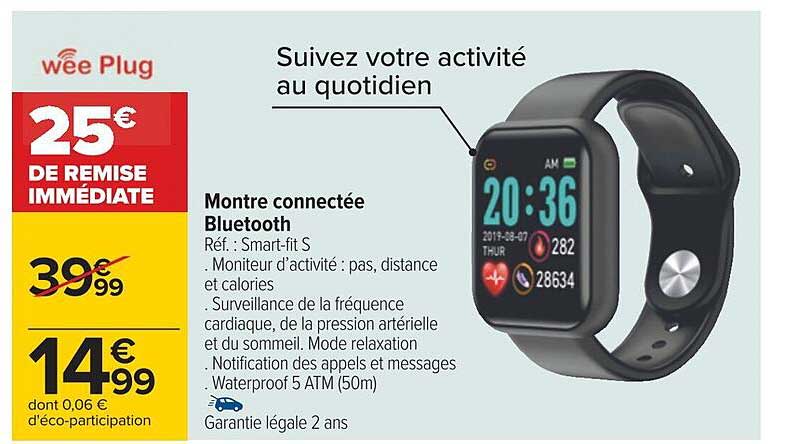 montre connectée bluetooth wee plug