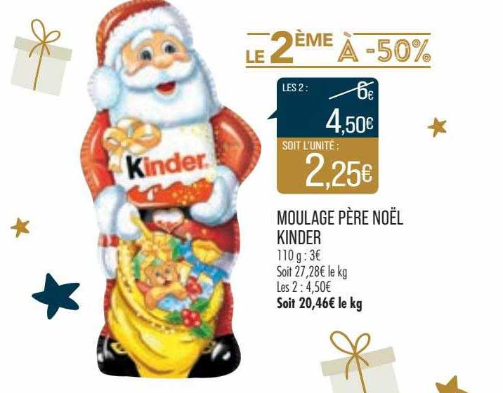 moulage père noël kinder