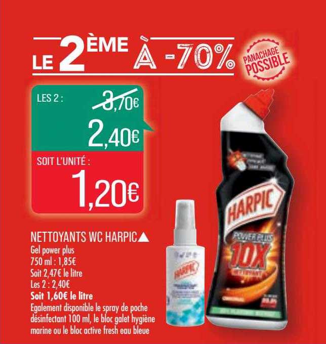 nettoyants wc harpic
