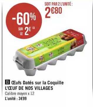 œufs datés sur la coquille l’œuf de nos villages