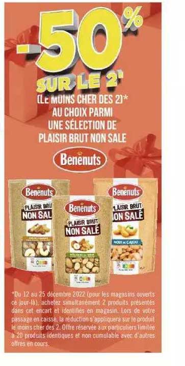 plaisir brut non salé bénénuts