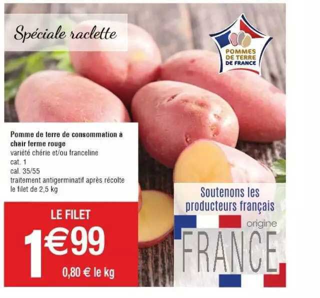 Pomme De Terre De Consommation à Chair Ferme Rouge
