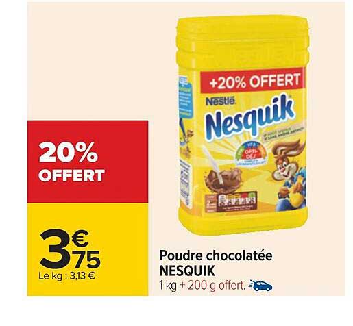 poudre chocolatée nesquik