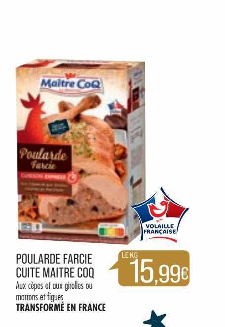 poularde farcie cuite maître coq