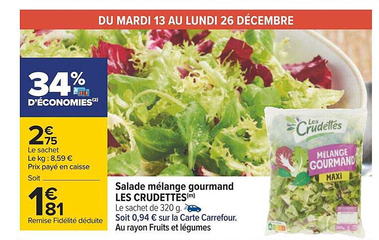 Salade Mélange Gourmand Les Crudettes