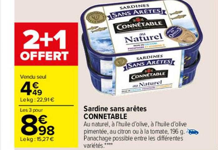 sardine sans arêtes connetable