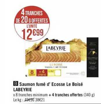 saumon fumé d'écosse le boisé labeyrie