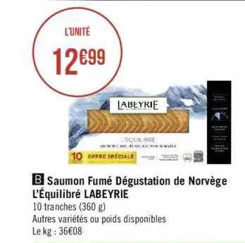 Saumon Fumé Dégustation De Norvège L'équilibré Labeyrie