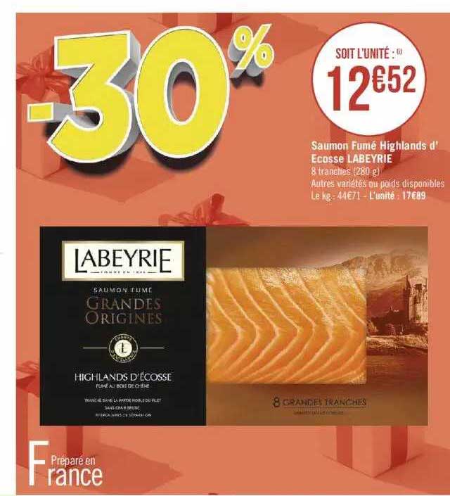 saumon fumé highlands d'écosse labeyrie