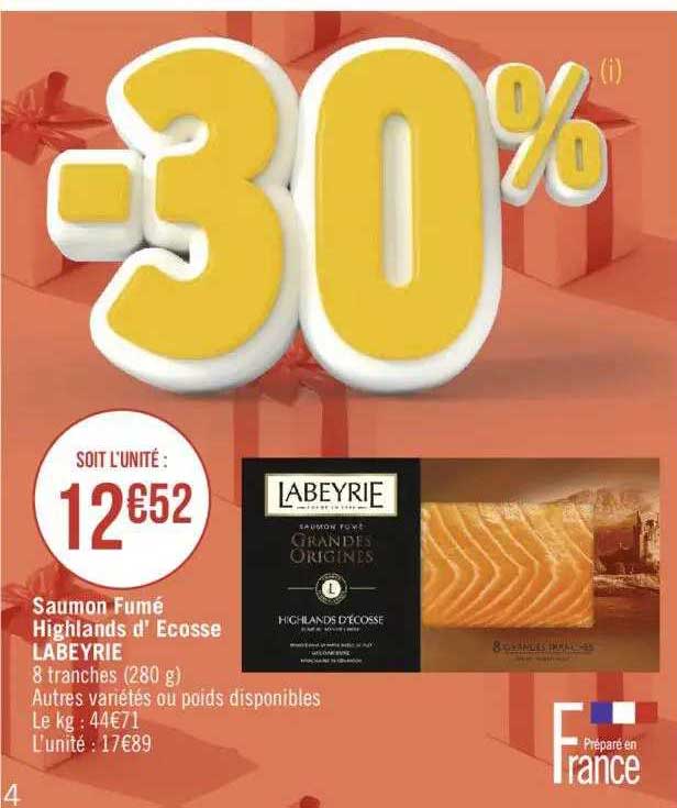 saumon fumé highlands d'écosse labeyrie