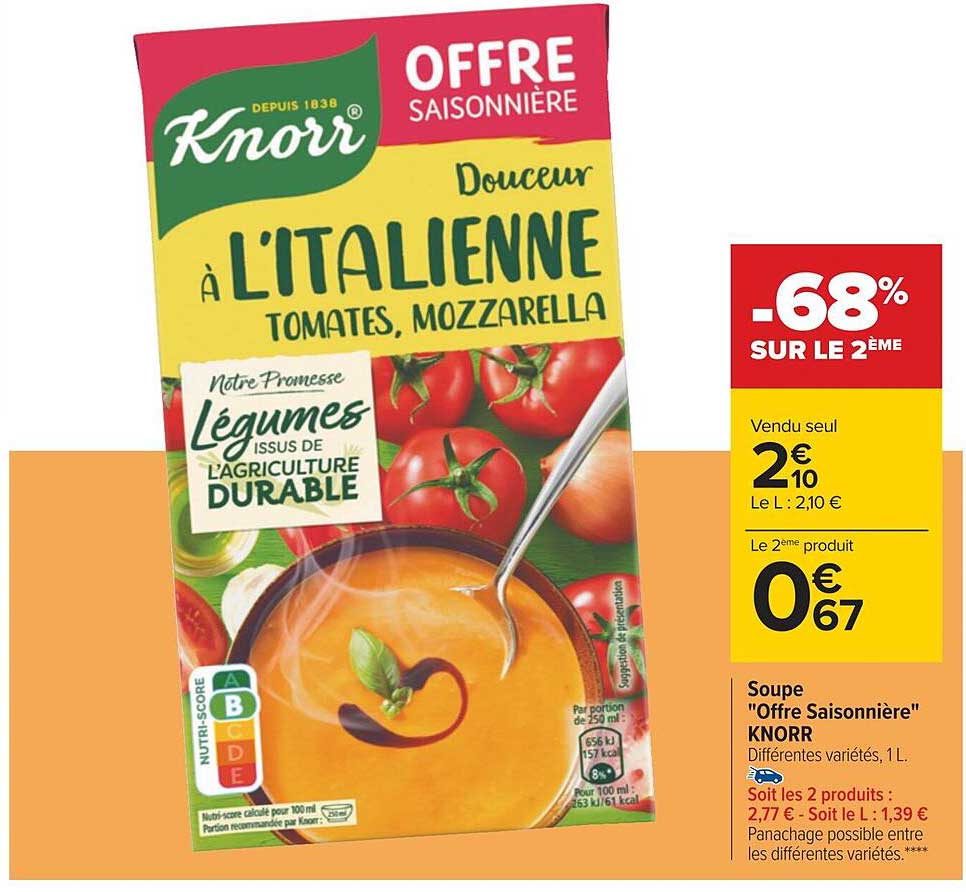 Soupe "offre Saisonnière" Knorr