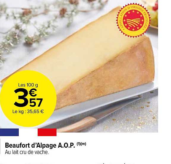 beaufort d'alpage a.o.p.