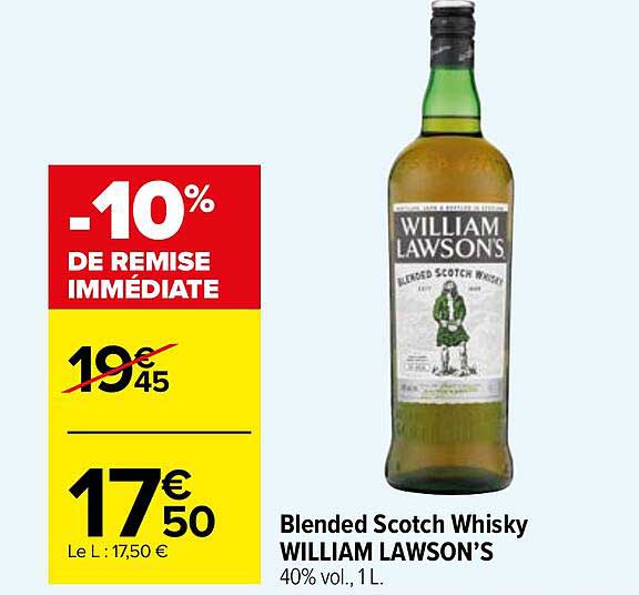 blended scotch whisky william lawson's