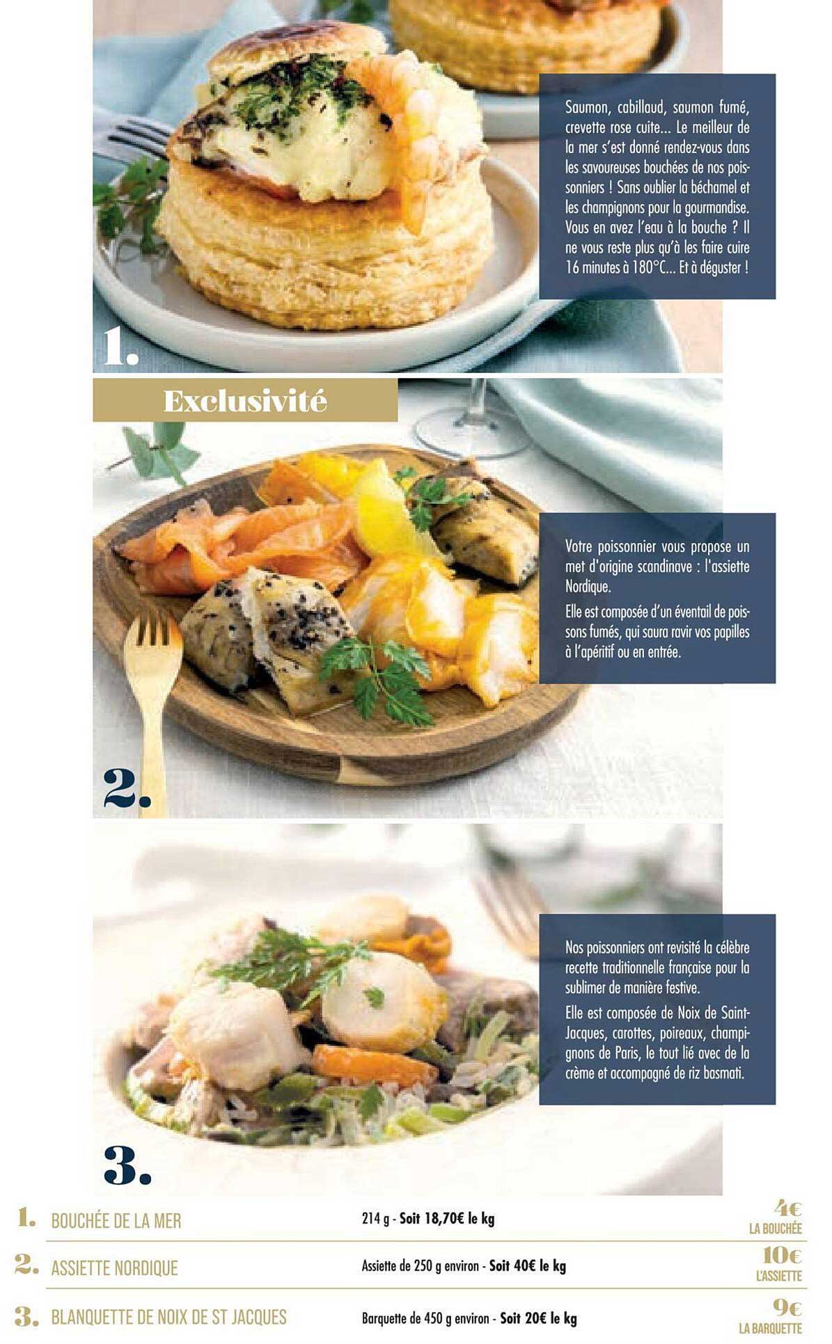 bouchée de la mer, assiette nordique, blanquette de noix de st jacques