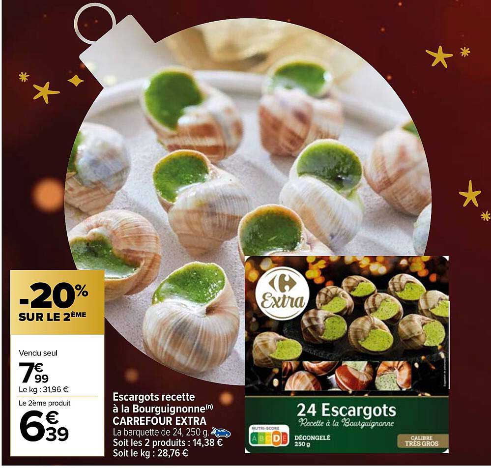 escargots recette à la bourguignonne carrefour extra