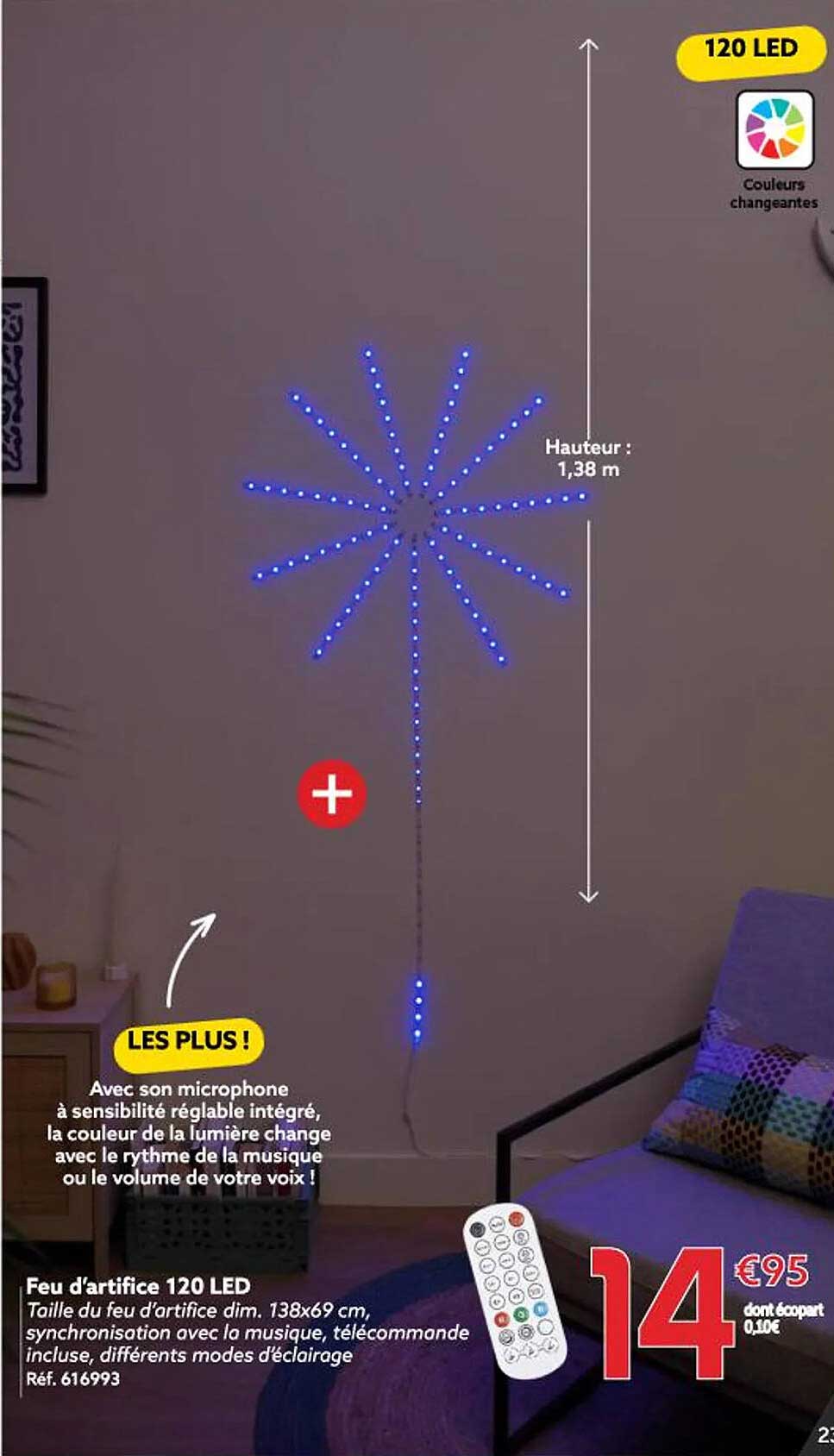 feu d'artifice 120 led