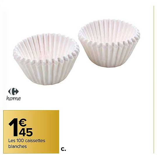 les 100 caissettes blanches carrefour home