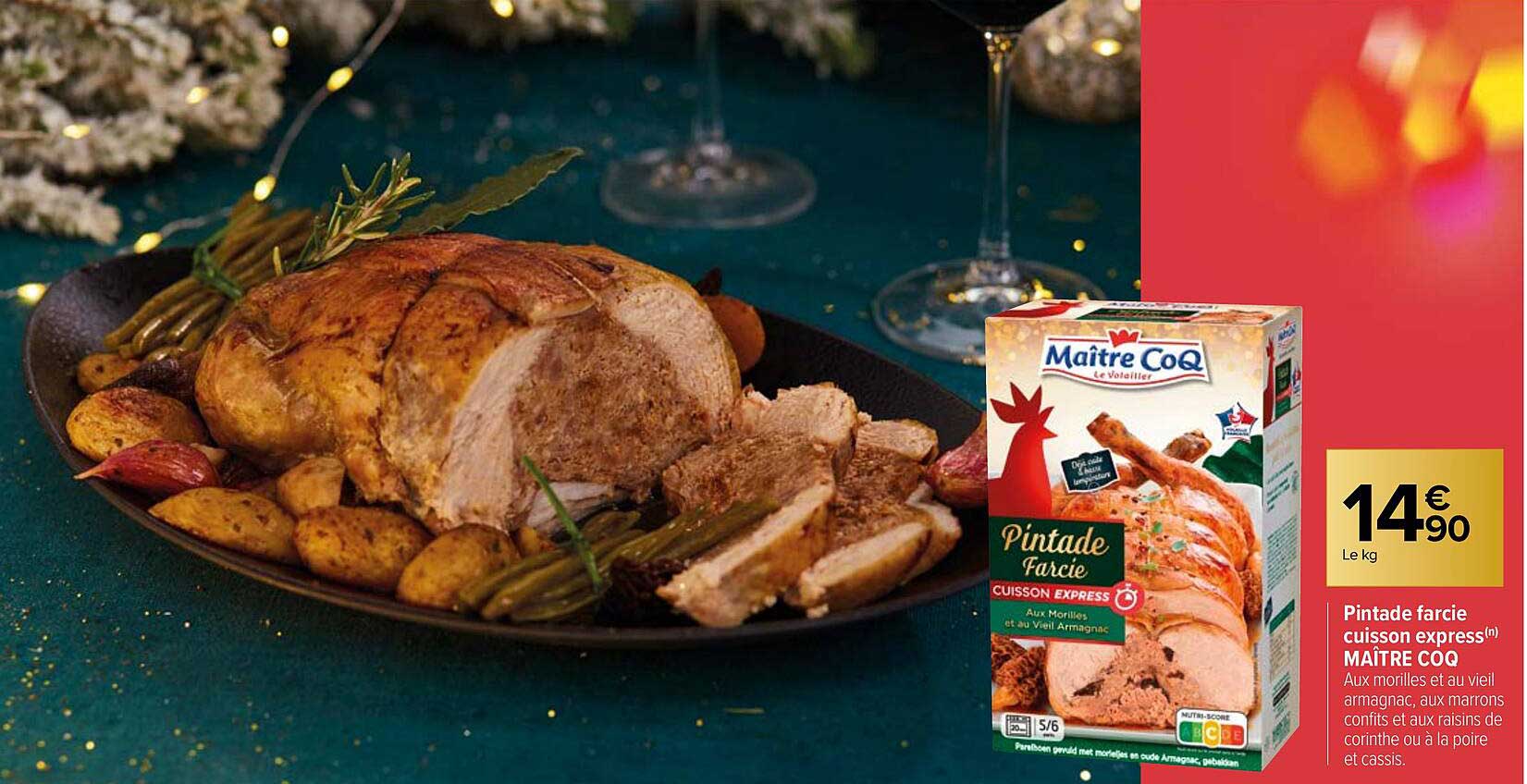 pintade farcie cuisson express maître coq