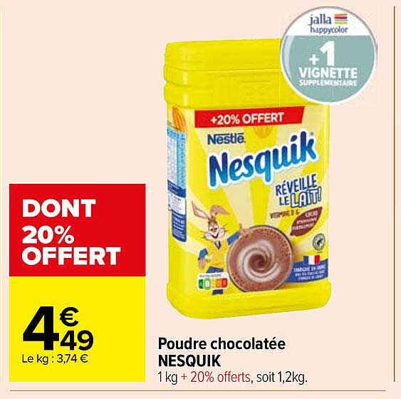 poudre chocolatée nesquik