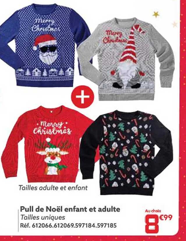 Pull De Noël Enfant Et Adulte