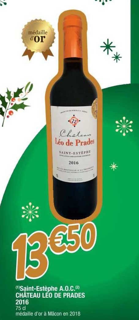 saint-estèphe a.o.c. château léo de prades 2016