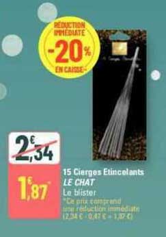15 cierges étincelants le chat